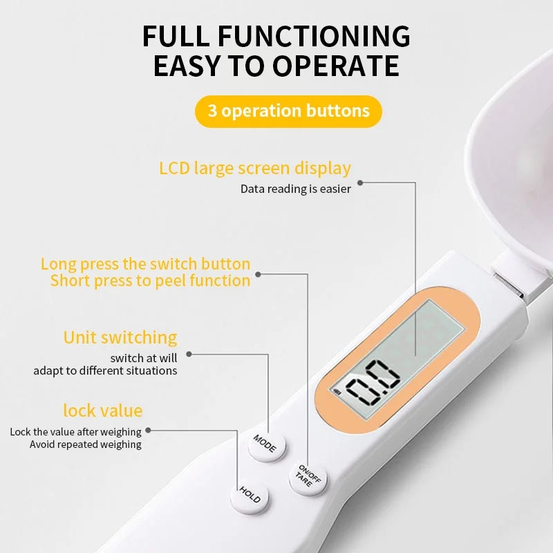 Mini Digital Spoon Scale – 0.1–500g LCD Kitchen Tool