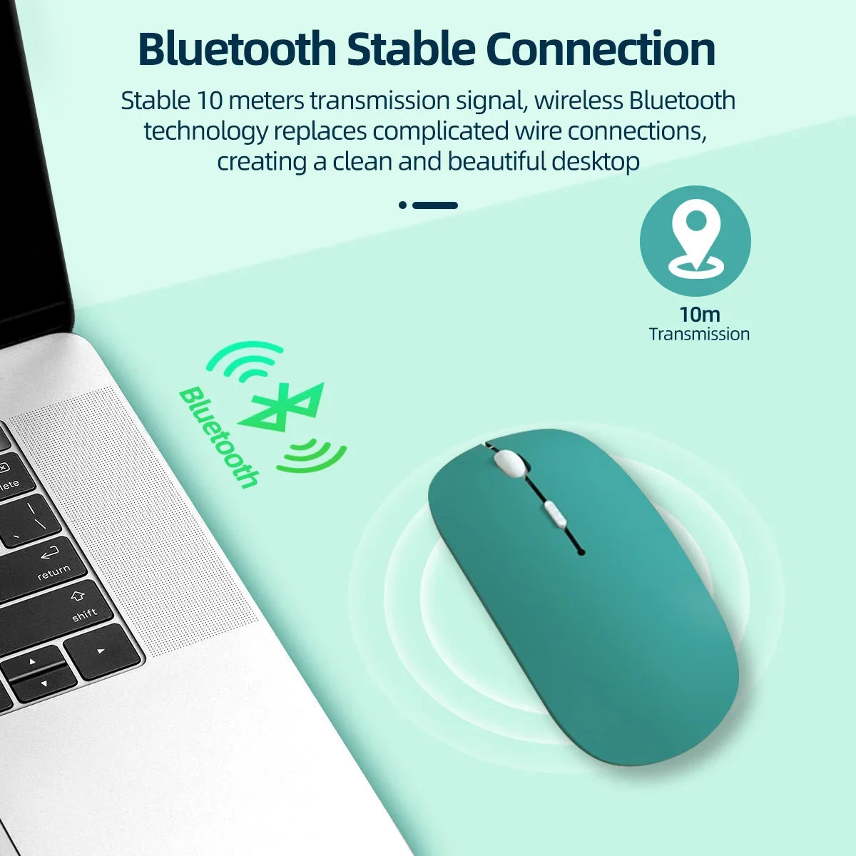 Wireless Bluetooth Mouse – Ergonomic, Portable, Universal