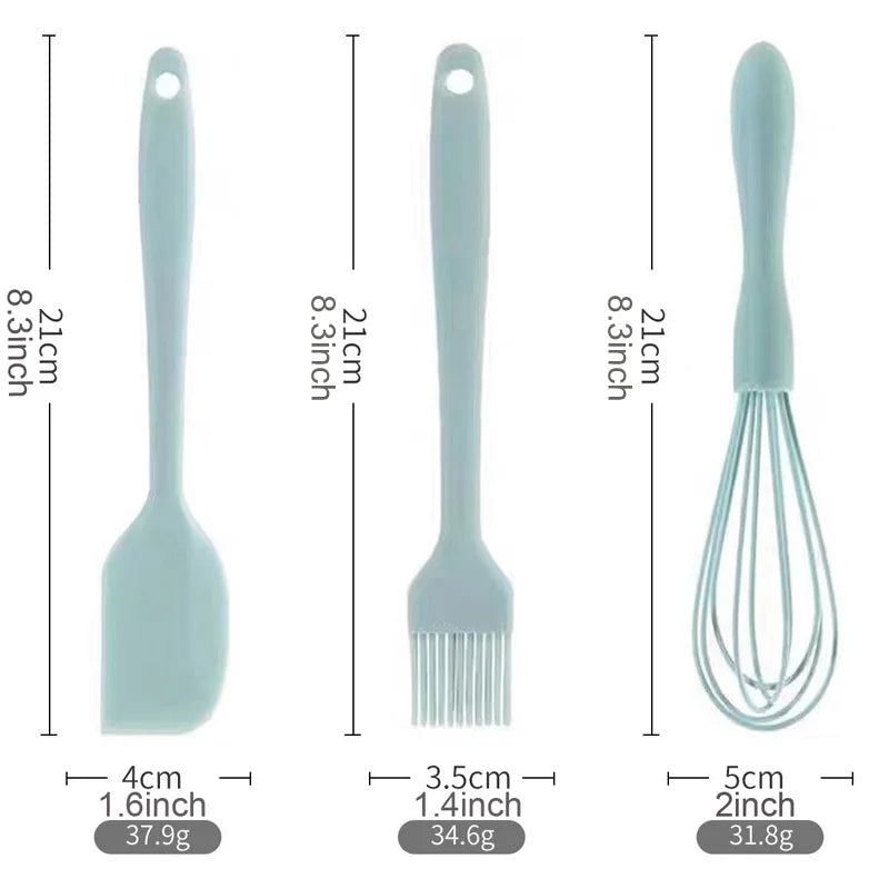 3-Piece Silicone Baking Set – Spatula, Beater & Brush
