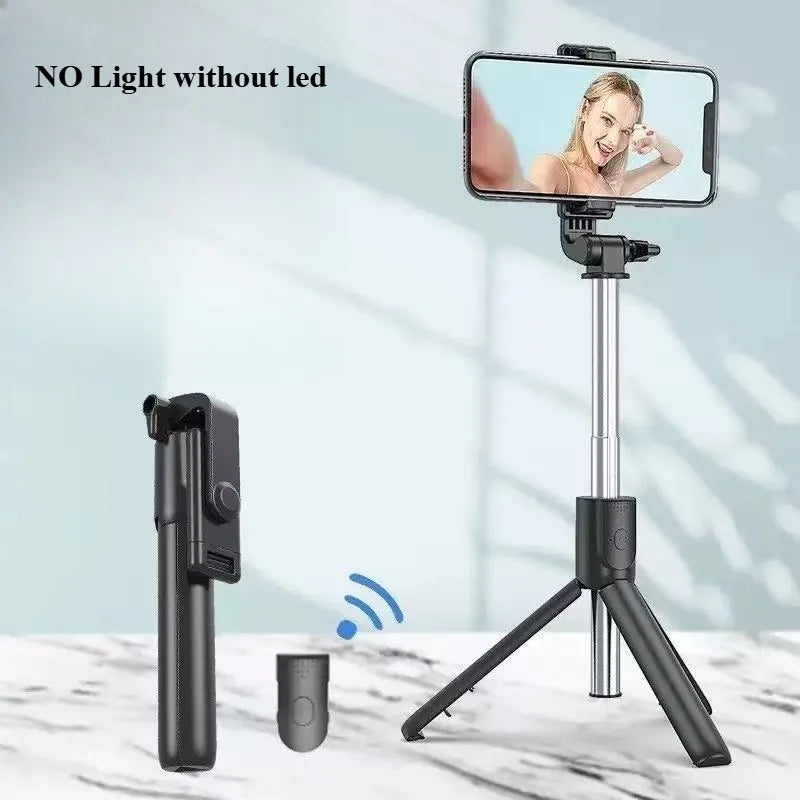 Selfie Stick Tripod with Light & Bluetooth Remote