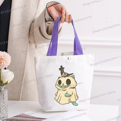 🎃 Halloween Anime Tiger Canvas Tote