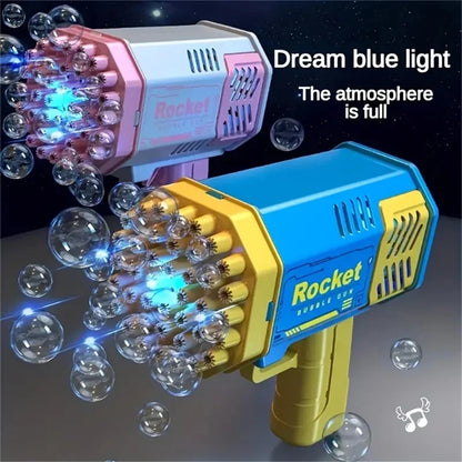 40-Hole Electric Bubble Gun – Handheld Rocket Launcher Toy for Kids