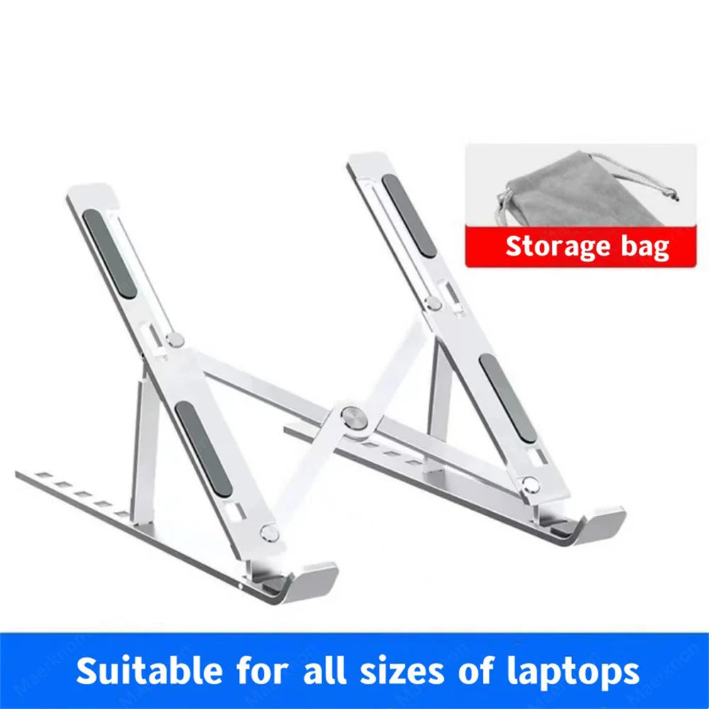 Aluminum Laptop Stand – Adjustable & Portable Cooling Holder