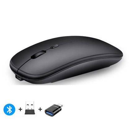 Dual Mode Wireless Mouse – Rechargeable Bluetooth + 2.4G