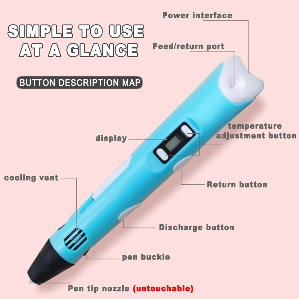 3D Printing Pen for Kids – DIY Drawing with PLA Filament