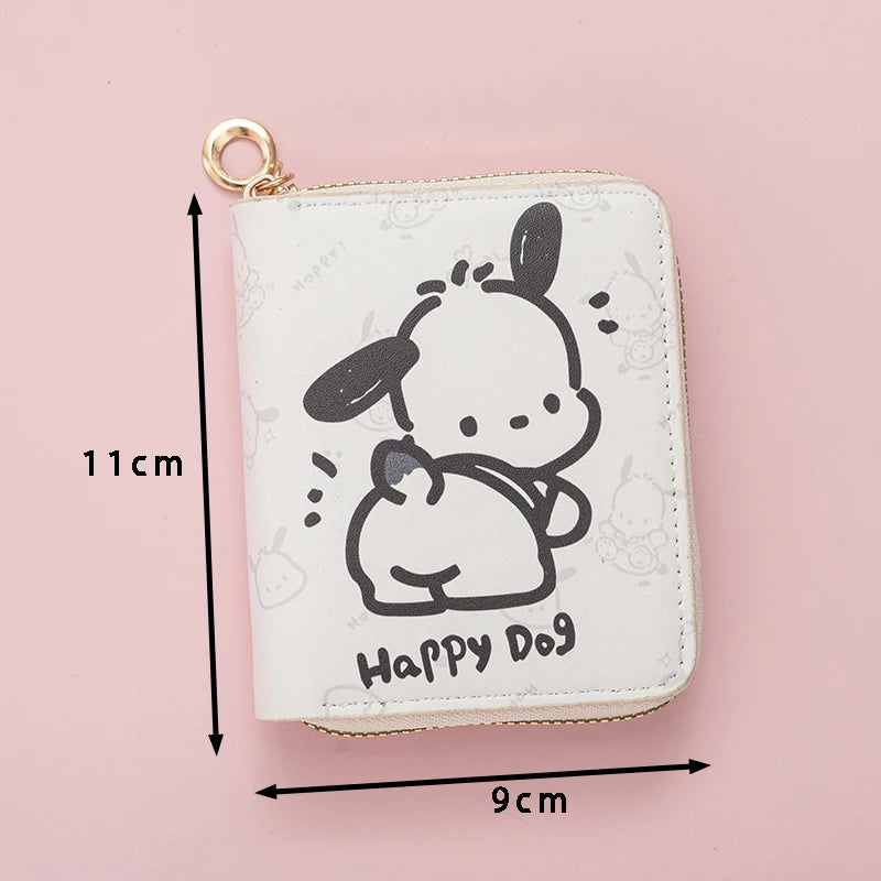 🎀 Kawaii Cartoon Purin & Pochacco Mini Wallet – Cute Gift for Girls