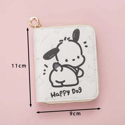 🎀 Kawaii Cartoon Purin & Pochacco Mini Wallet – Cute Gift for Girls