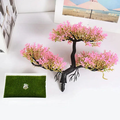 Artificial Bonsai Tree in Pot – Fake Potted Plant Decor