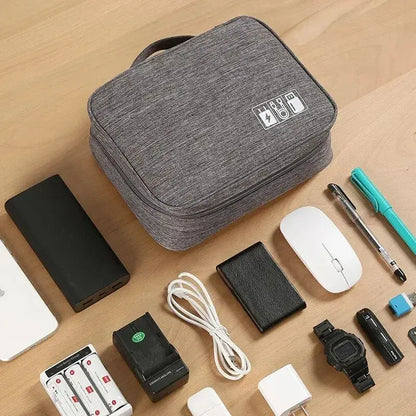 Waterproof Cable Organizer Bag – Travel Electronics Case