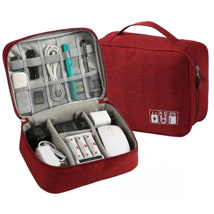 Waterproof Cable Organizer Bag – Travel Electronics Case
