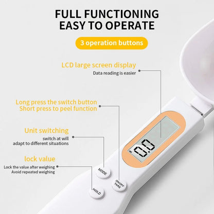 Mini Digital Spoon Scale – 0.1–500g LCD Kitchen Tool