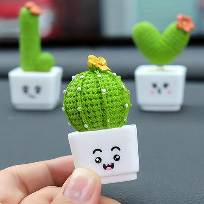 Mini Resin Succulent Set – 4pcs Faux Cactus Plants for Decor