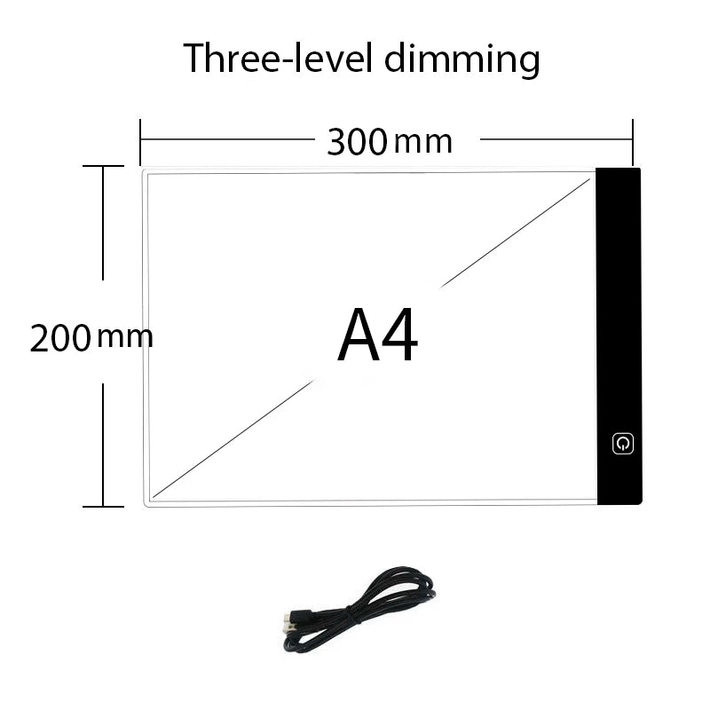 LED Drawing Copy Pad – 3-Level Dimmable Light Board