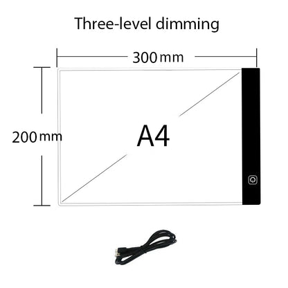 LED Drawing Copy Pad – 3-Level Dimmable Light Board