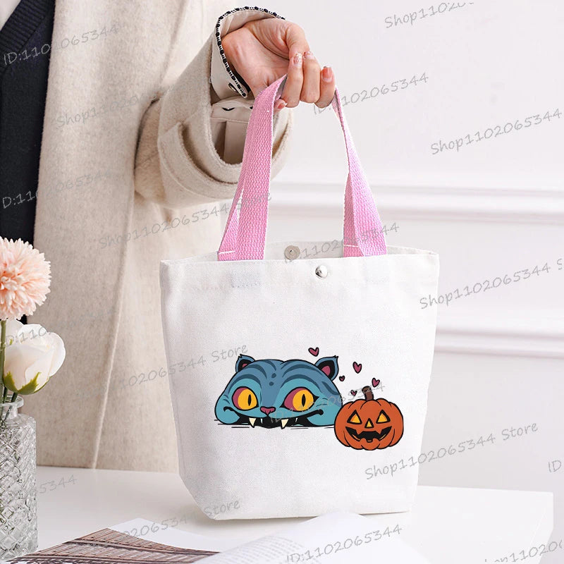 🎃 Halloween Anime Tiger Canvas Tote