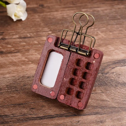 Wooden Watercolor Palette Box – 8/15 Grid Travel Tray