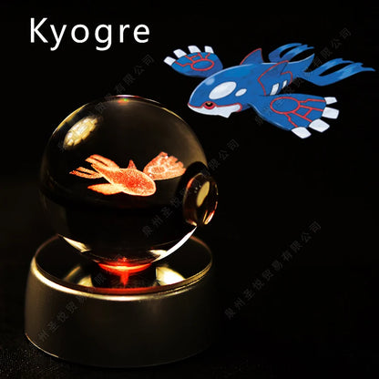 3D Pokémon Crystal Ball LED Lamp – Pikachu/Gengar/Mewtwo Gift