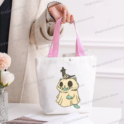 🎃 Halloween Anime Tiger Canvas Tote