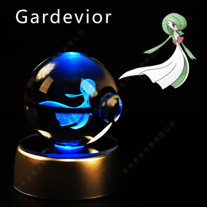 3D Pokémon Crystal Ball LED Lamp – Pikachu/Gengar/Mewtwo Gift