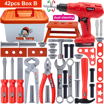 Children's Tool Set with Electric Toy Drill