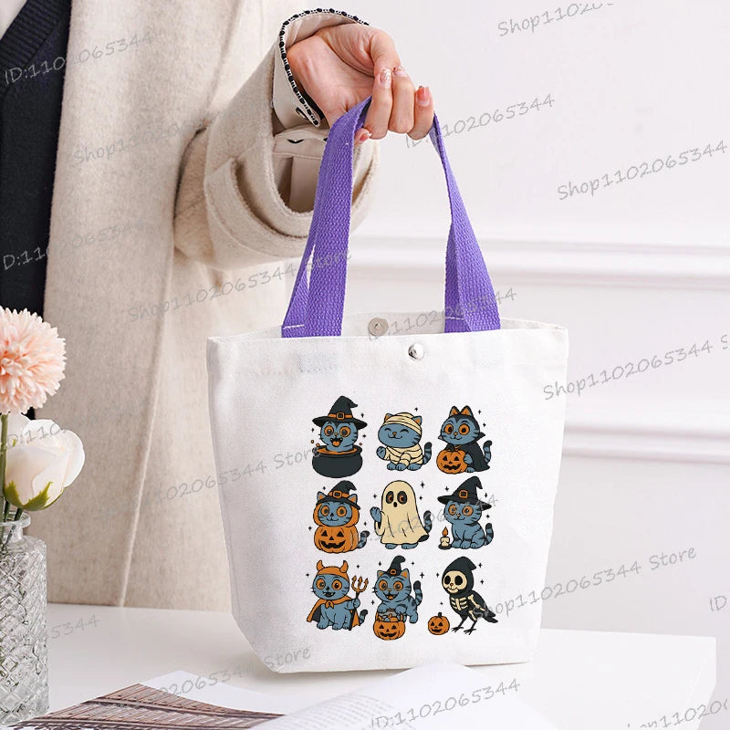 🎃 Halloween Anime Tiger Canvas Tote