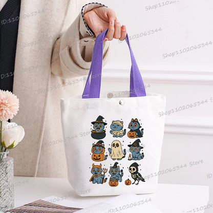 🎃 Halloween Anime Tiger Canvas Tote