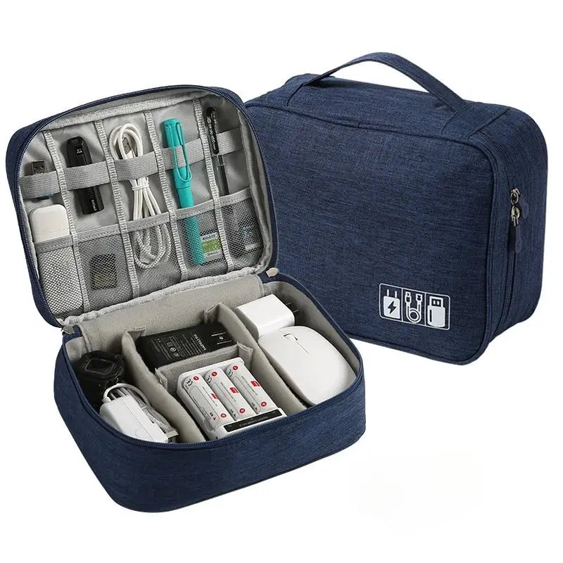 Waterproof Cable Organizer Bag – Travel Electronics Case
