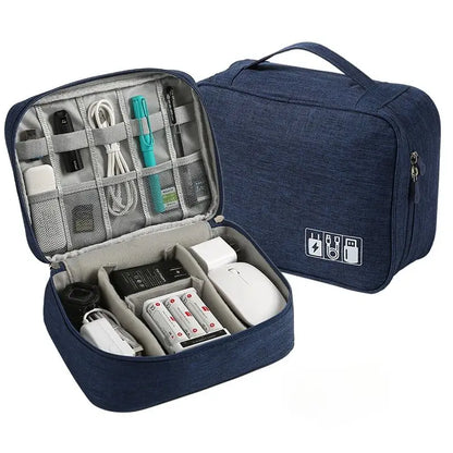Waterproof Cable Organizer Bag – Travel Electronics Case