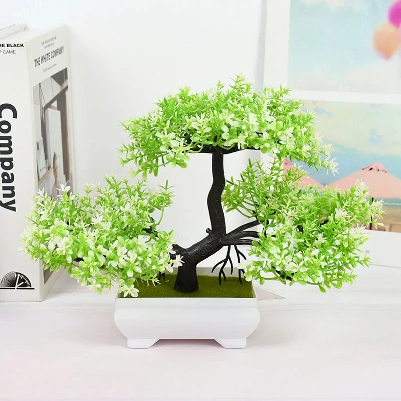 Artificial Bonsai Tree in Pot – Fake Potted Plant Decor