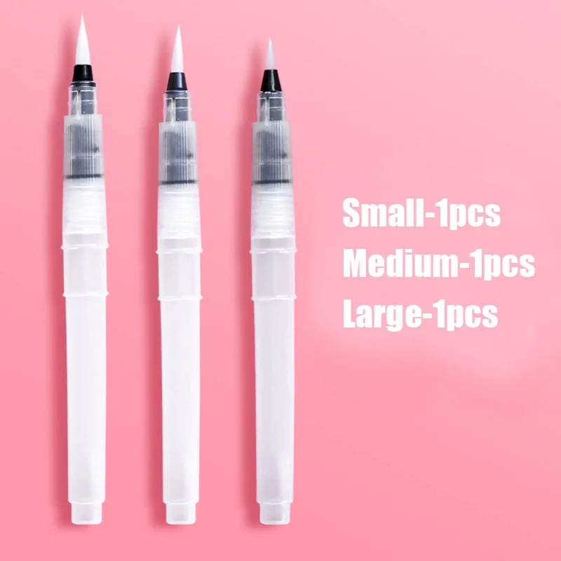 3/7pcs Watercolor Brush Pen Set – Refillable Soft Tips