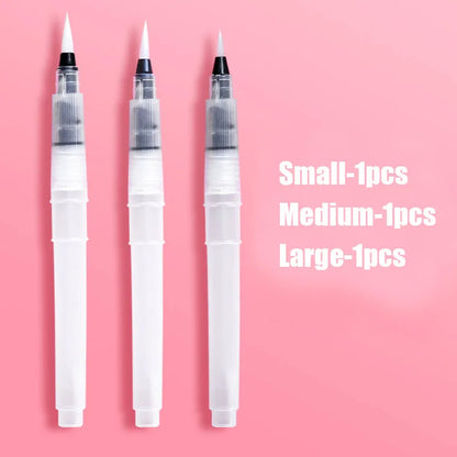3/7pcs Watercolor Brush Pen Set – Refillable Soft Tips