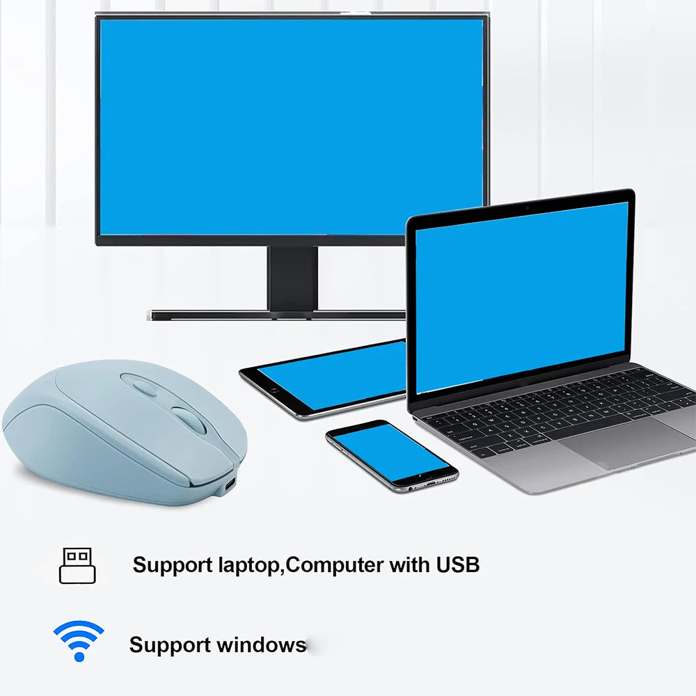Rechargeable Bluetooth & 2.4G Wireless Mouse