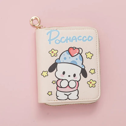 🎀 Kawaii Cartoon Purin & Pochacco Mini Wallet – Cute Gift for Girls