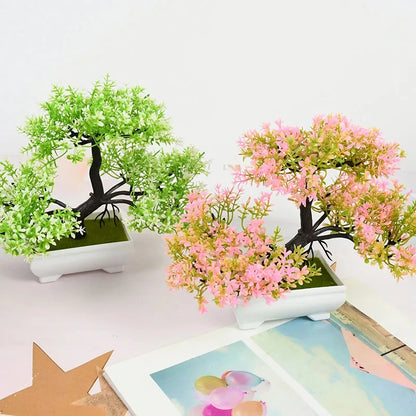 Artificial Bonsai Tree in Pot – Fake Potted Plant Decor