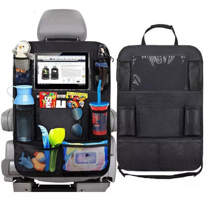 Backseat Car Organizer with Tablet Holder & Storage Pockets