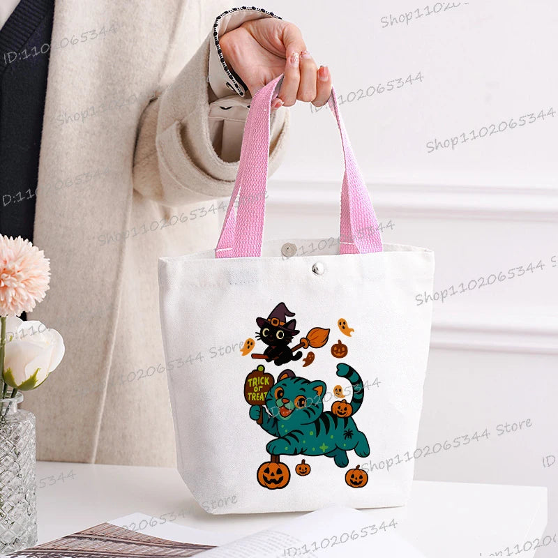 🎃 Halloween Anime Tiger Canvas Tote