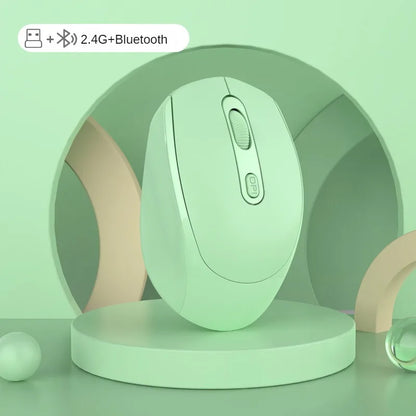 Bluetooth 5.1 + 2.4G Wireless Mouse – Silent, Rechargeable, 1600DPI