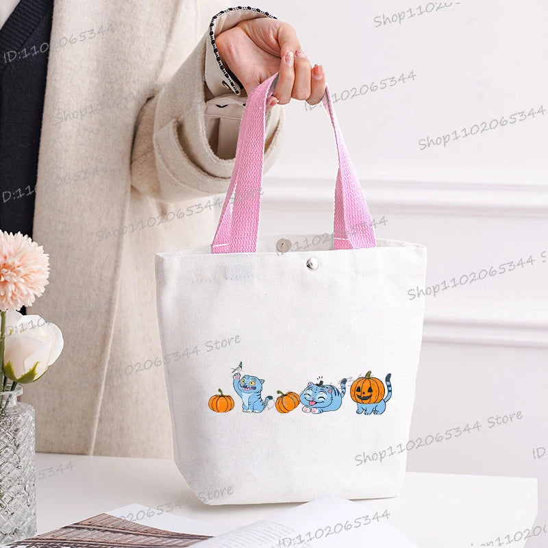 🎃 Halloween Anime Tiger Canvas Tote