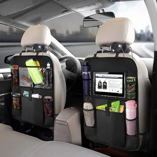 Backseat Car Organizer with Tablet Holder & Storage Pockets