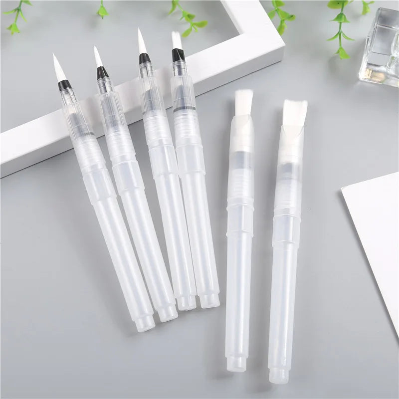 3/7pcs Watercolor Brush Pen Set – Refillable Soft Tips