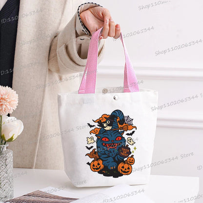 🎃 Halloween Anime Tiger Canvas Tote