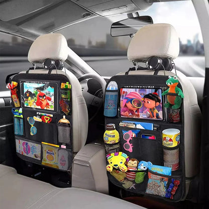 Backseat Car Organizer with Tablet Holder & Storage Pockets