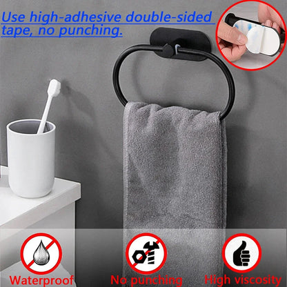 Self-Adhesive Towel Holder – Stainless Steel Rack