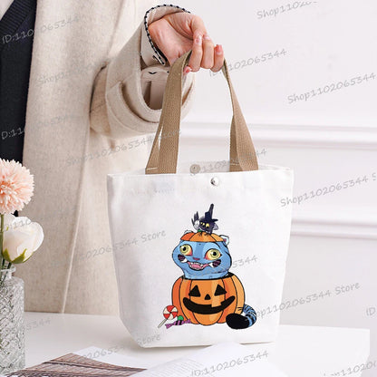 🎃 Halloween Anime Tiger Canvas Tote
