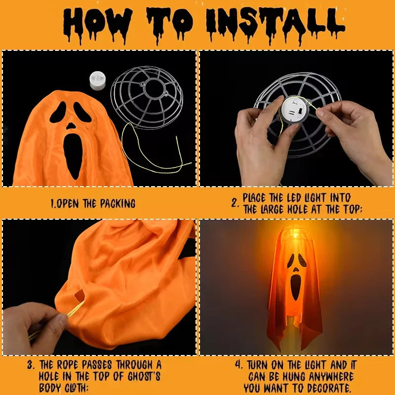 Halloween Ghost LED Light Hanging Ghost
