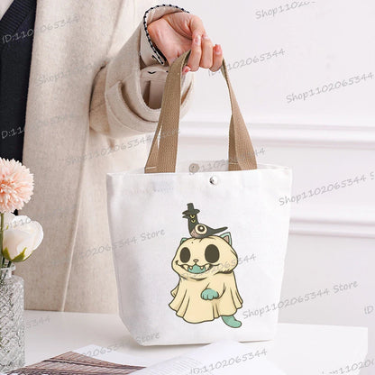 🎃 Halloween Anime Tiger Canvas Tote