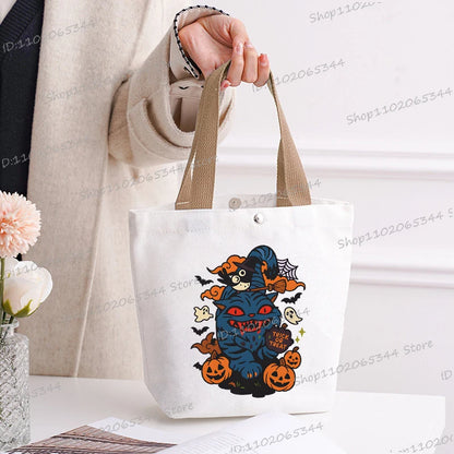 🎃 Halloween Anime Tiger Canvas Tote