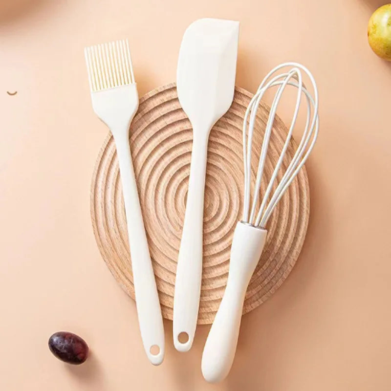 3-Piece Silicone Baking Set – Spatula, Beater & Brush