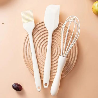 3-Piece Silicone Baking Set – Spatula, Beater & Brush