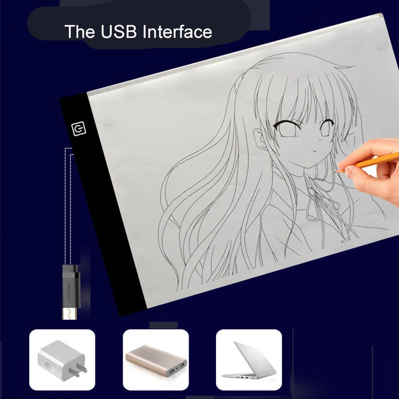 LED Drawing Copy Pad – 3-Level Dimmable Light Board